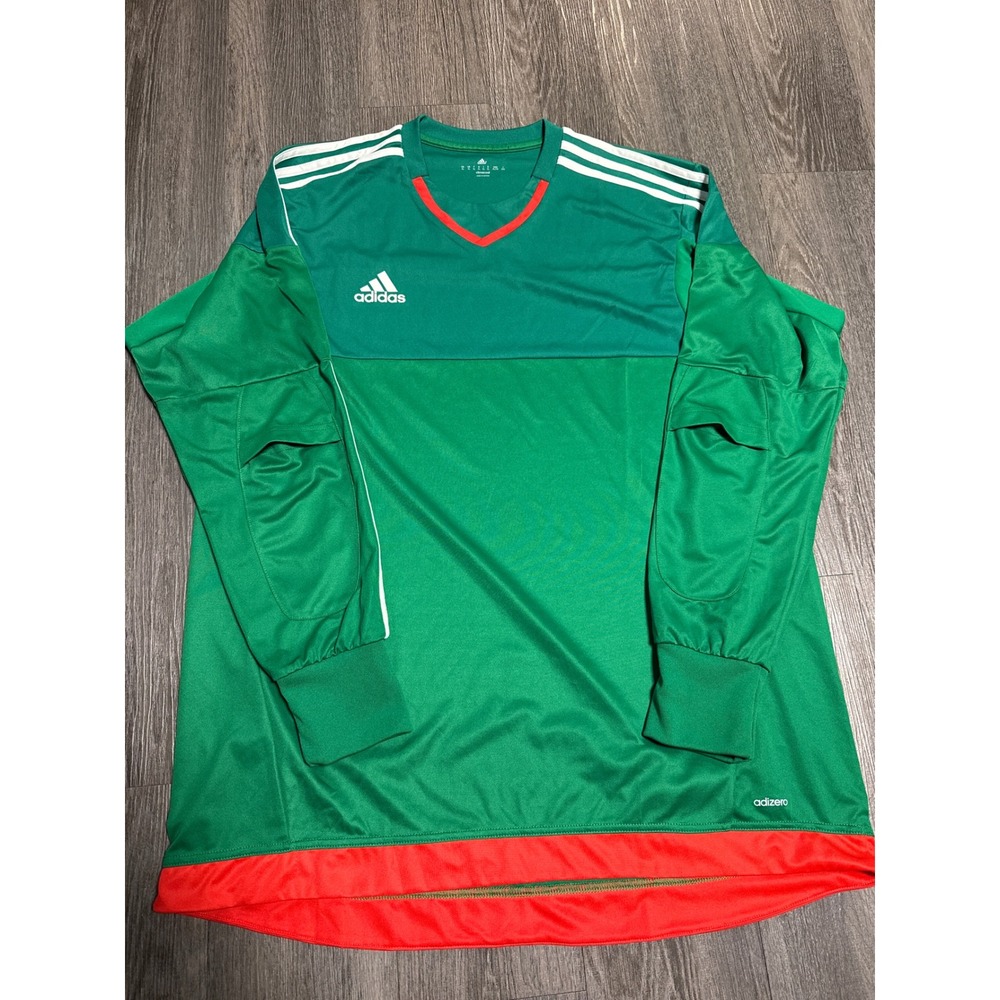 Adidas Climacool Adizero Goalkeeper Jersey Mens XL Green Orange Padded Soccer